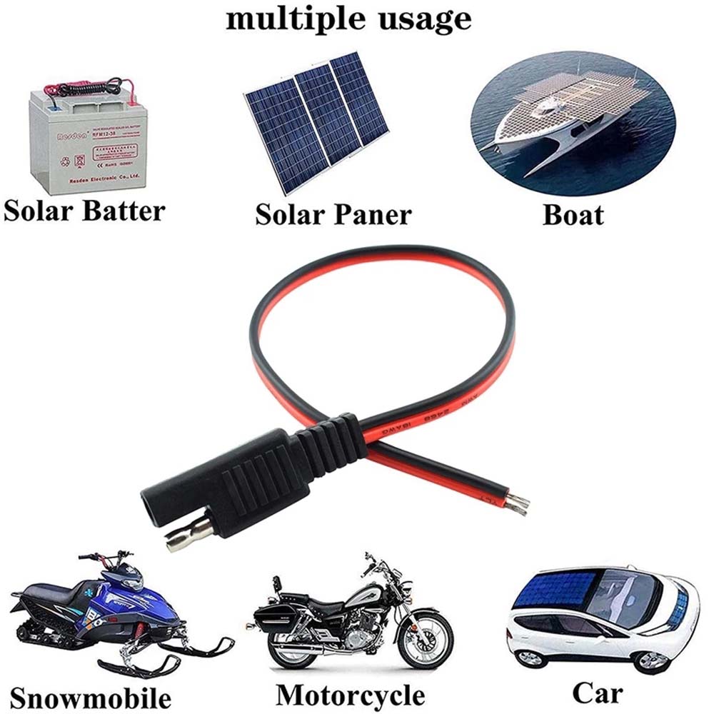Starter Solar Panel Battery Plug Wire Power Automotive Cable Extension Cable SAE Connector Cable