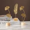 Ginkgo Leaf Decoration Wooden Ornaments Miniature Figurines Office Desktop Crafts Home Decor Wedding Gifts Home Accessories