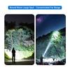 Type C Rechargeable Flashlight High Brightness Zoom Strobe COB Sidelight Battery Gauge Large Capacity ABS Camping Search Light