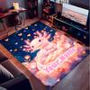 1PC Custom Name Axolotl Dreams Hearts Theme Floor Mat Ideal for Living Room, Game Rooms, Office, Bedroom,Floor Mat Playful Design