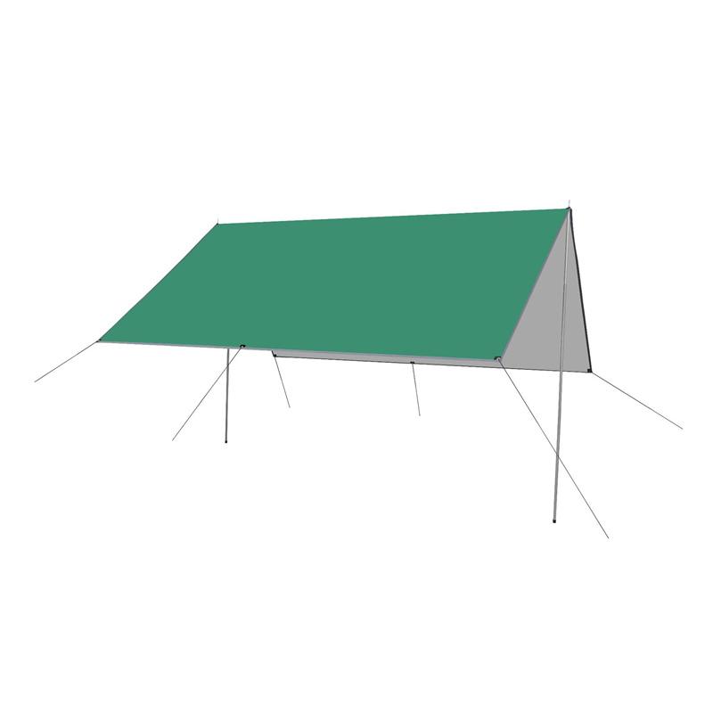 Awning With Support Pole Rope Peg Waterproof Tarp Tent Shade Garden Sunshade Outdoor Camping Sun Shelter Beach Hammock