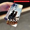 2DFlat Samsung phone case Moonlit Cats on Traditional Roof Applicable to Galaxy S23 S24 S25ULTRA S26 A12 A14 A15 A16 A54 A55