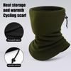 Fleece Neckerchief Scarf Solid Color Adjustable Drawstring Warm Polar Fleece Riding Face Guard Cold Weather Scarf