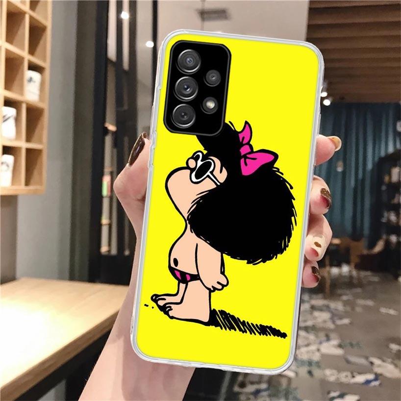 Cartoon Cute Mafalda Soft Phone Case For Samsung Galaxy A52 A42 A32 A12 A22 A51 A50S A30S A20S A10S A71 A41 A31 A21S A40 A20E A7