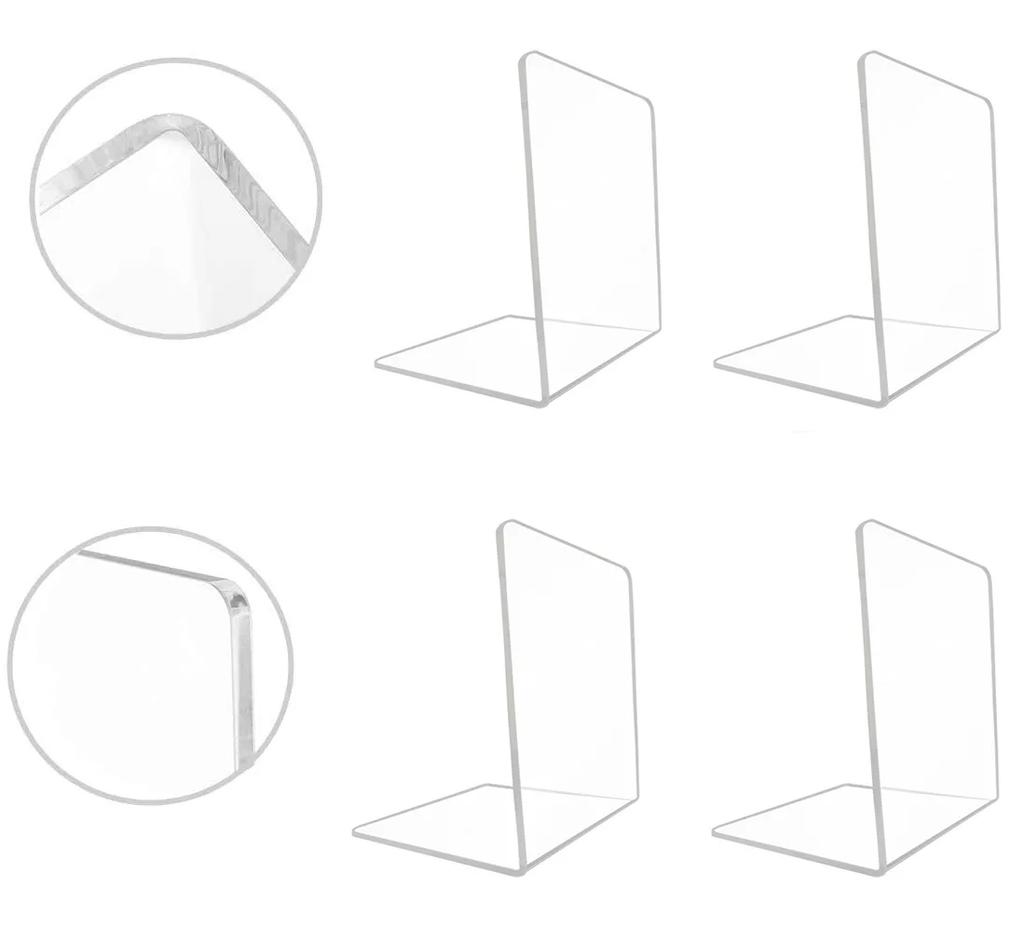 1 шт. Прозрачная акриловая книжная полка Настольное украшение Стойка для хранения Книжная полка Стойка для хранения Школьные канцелярские товары