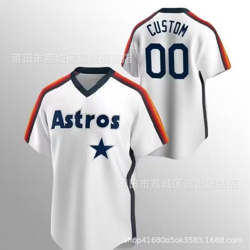 Mens Cotton Baseball Jersey Short Sleeve Embroidered Shirt Space Theme Unisex Top