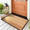 Деревянный приветственный придверный коврик, моющийся ковер для улицы и помещения, для украшения дома, напольный коврик для входной двери, прихожей, ванной комнаты