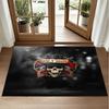 Guns N’ Roses Design Crystal Velvet Rug Soft Decorative Mat for Bedroom Entrance