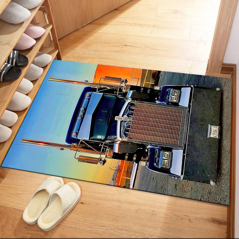 Kw Heavy Trucks Area Rug Suitable For Outdoor Study Room Foyer Kitchen Antislip Carpet Anime Office Decor Gift For Festivals