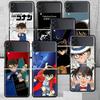 Чехол-бампер для телефона с изображением Аниме Детектив Конан для Samsung Galaxy Z Flip7 Flip6 Flip 7 6 5 4 3 Flip3 Flip4 Flip5 5G Ударопрочный Fundas Ga