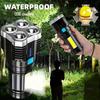 Cross-Border Quad-Core LED Rechargeable Flashlight with COB Side Light