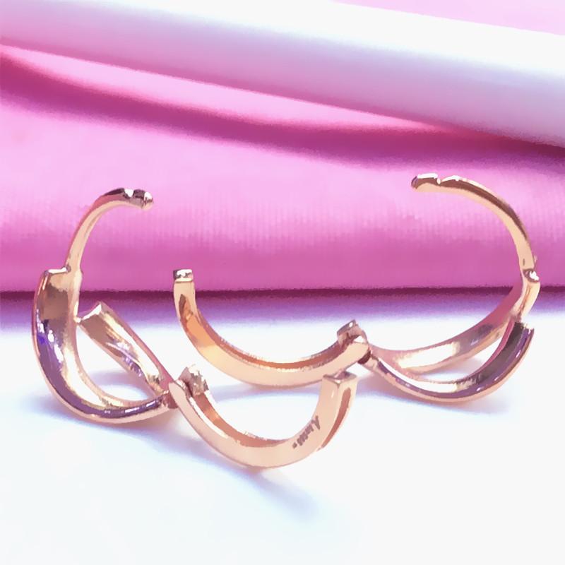 Серьги с покрытием Rose Gold, золотого цвета, блестящие, женские, легкая роскошь, темпераментные, фиолетово-золотые, модные серьги-гвоздики