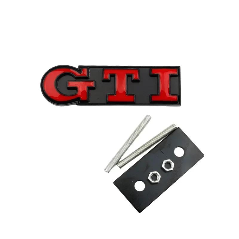 AABIQ1 Metal Car GTI Logo Front Grille Emblem Badge Stickers for Volkswagen Golf 4 5 6 7 8 Passat Jetta Polo Touareg GTD GLI Touran