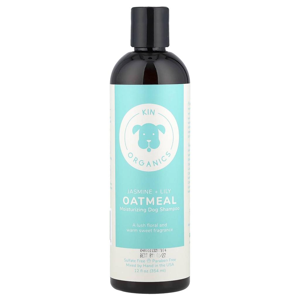 Kin+Kind Органический увлажняющий шампунь для собак с овсянкой, Жасмин + Лилия, 354мл (12 жидких унций)
