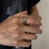 Металлическое кольцо в корейском стиле для мужчин, Модное кольцо в национальном стиле, Хип-хоп, Уличное, Высокая мода, Винтажный темперамент