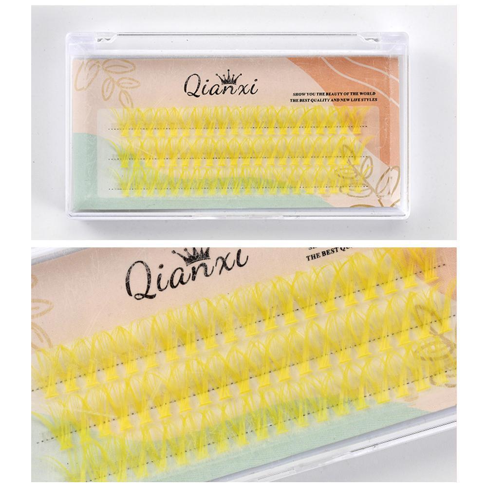 Натуральные цветные пучки ресниц, отдельные ресницы для женщин