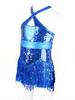 Детское боди для латинских танцев Ча-Ча с бахромой, купальник с блестками и кисточками, костюм для выступлений, одежда для танго, джаза, танцев