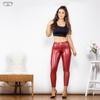 Shascullfites Женские зимние кожаные леггинсы Melody Butt Lift, бордовые кожаные брюки, эластичные кожаные брюки