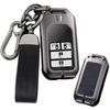 Ontto Honda Smart Key Case, Key Cover, Key Holder, Aluminum Alloy + Leather, Suitable