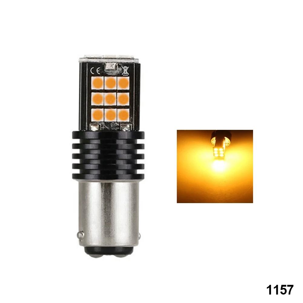 Автомобильные светодиодные фонари заднего хода, стоп-сигналы, указатели поворота, белые, красные, светодиодные лампы BA15S, 1156, 1157, 7440, BAY15D, лампы 3030