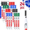 Permanent Markers Chisel Tip Waterproof Quick-Drying Ink Vibrant Colors Black Red Blue Green for Business Supplies