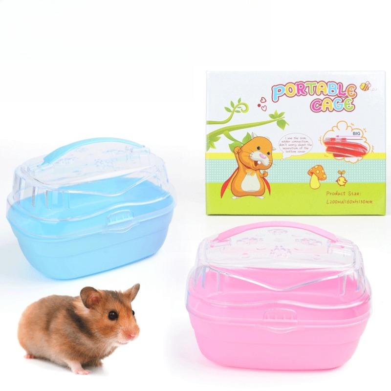Портативная прозрачная переноска для хомяка Креативная клетка-переноска для питомца Дорожная переноска для питомца Клетка для хомяка Клетка-переноска для маленького питомца