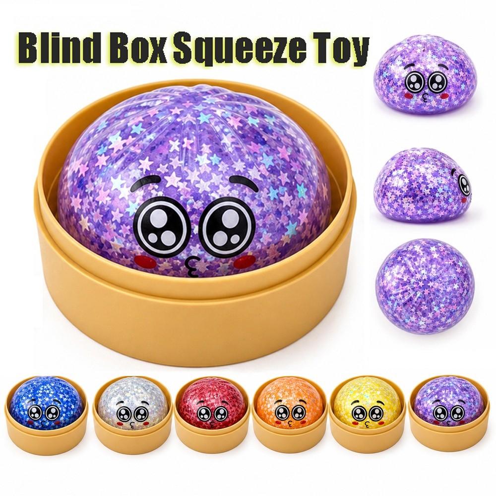 Soft Dumplings Blind Box Squeeze Toy Glitter Stress Relief Sensory Ball For Stress Anxiety Relief