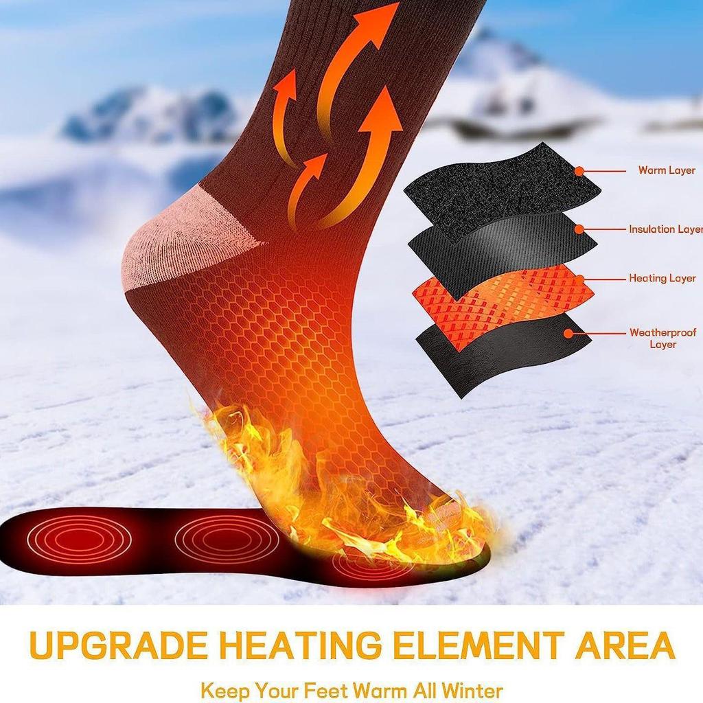 Съемные носки с электроподогревом - Зимние согревающие из чистого хлопка