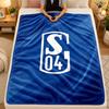 Фланелевое одеяло Schalke 04 Теплое Мягкое Плед для использования в помещении на диване Кровати Гостиной