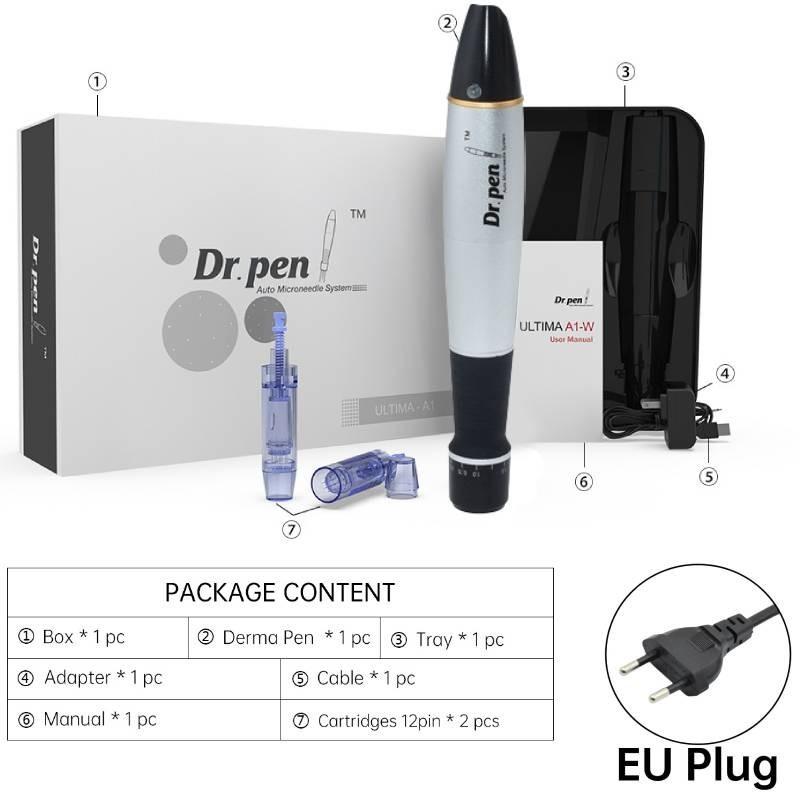 Усовершенствованный электрический микронидлинговый аппарат Dr Pen A1 для роста волос и сыворотка для кожи головы