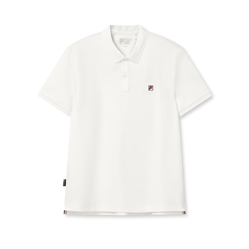 FILA WHITE Polo Shirt Men's Cloud White F51M623101FWT