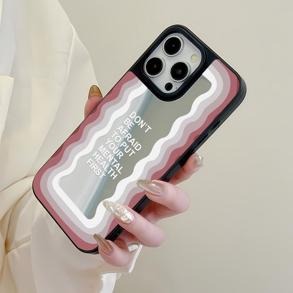 Mirror Phone Case for iPhone 15 11 13 14 for 15 16 Pro Max 12 13 16 Pro Cloud Flower and Animal Cute Style Phone Case