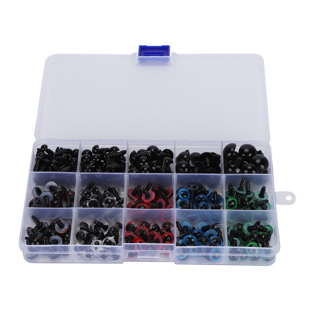 640Pcs Plastic Eyes Noses Colorful with Washer Plush Doll Bear Stuffed Animals Toy Accessories