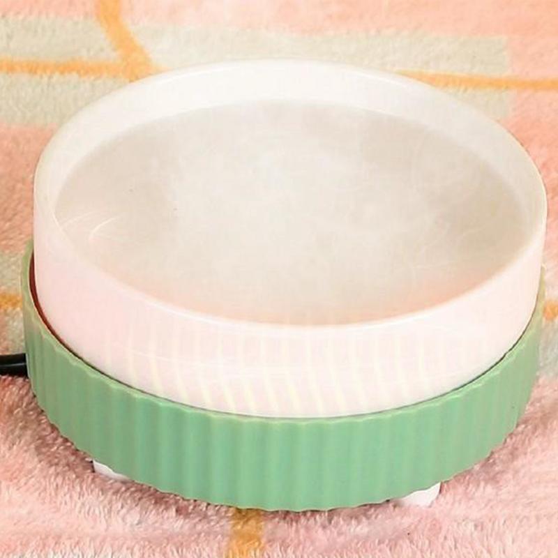 Dogs Heated Water Bowl For Pet Winter Heated Water Feeder Constant Temperature USB Rechargeable Heating Bowl Pet Accessories