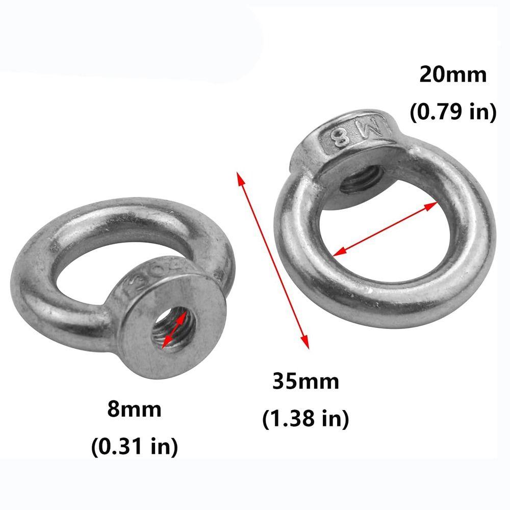1/10 шт. кольцевая подъемная рым-гайка М8(5/16") Рым-болт Кольцо Резьбовая гайка Крепеж Подъемные принадлежности
