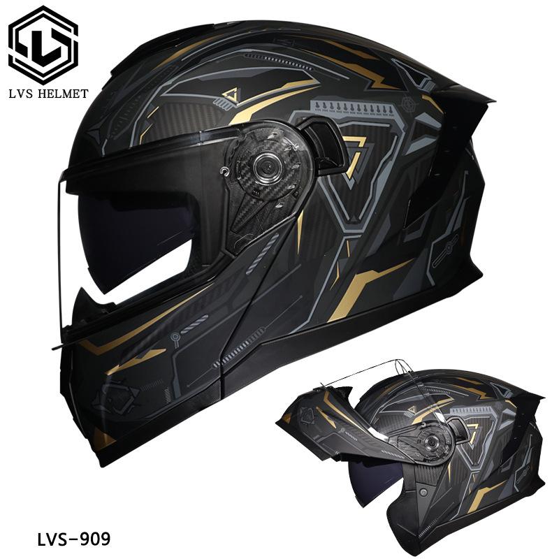 Motorcycle Helmet Men's and Women's Face-off Helmet Summer Locomotive Full Helmet Universal Safety In All Seasons