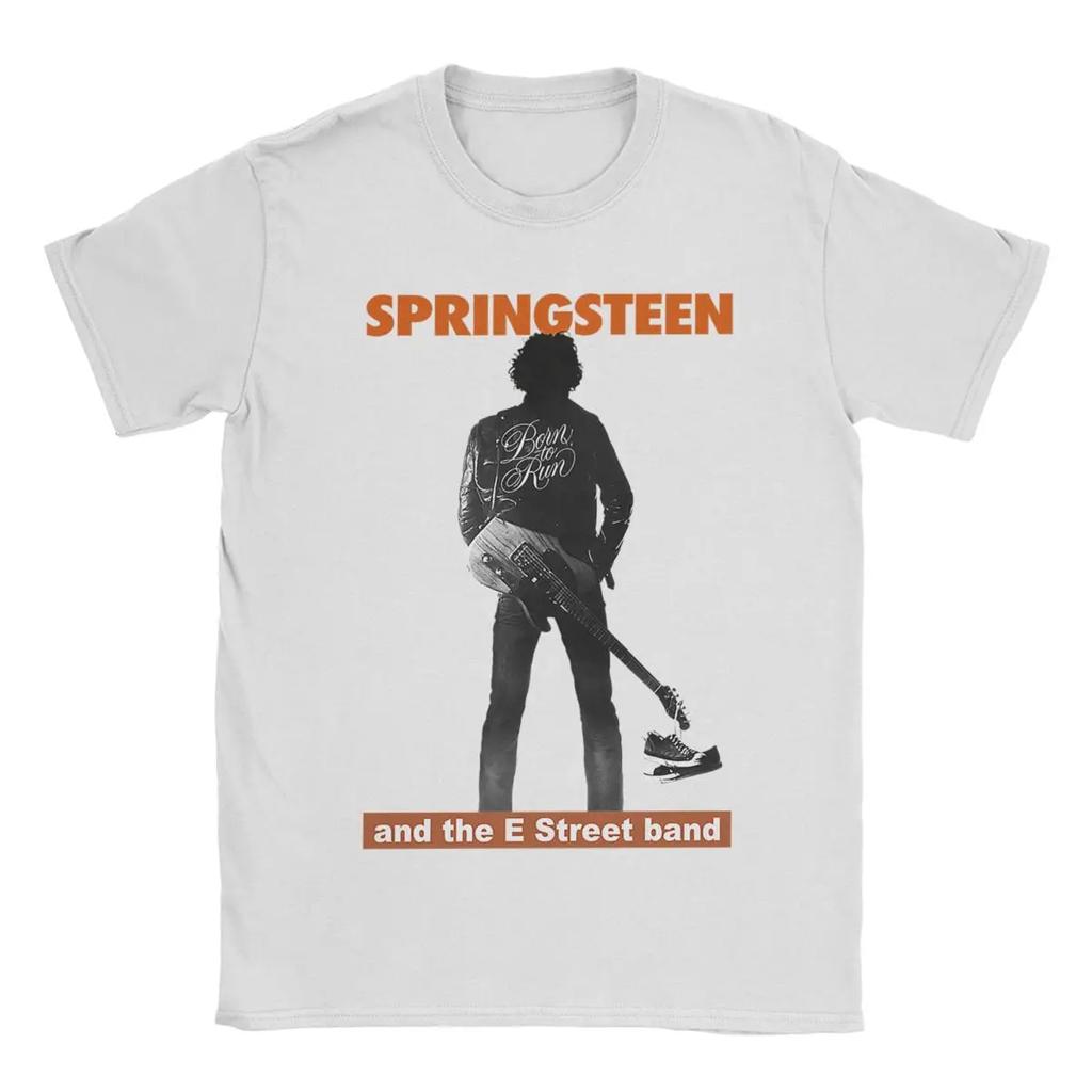 Unisexs Bruces The E Street Band Springsteens T Shirts Cotton Clothing Fashion Short Sleeve Crewneck Tees New Arrival Tshirts