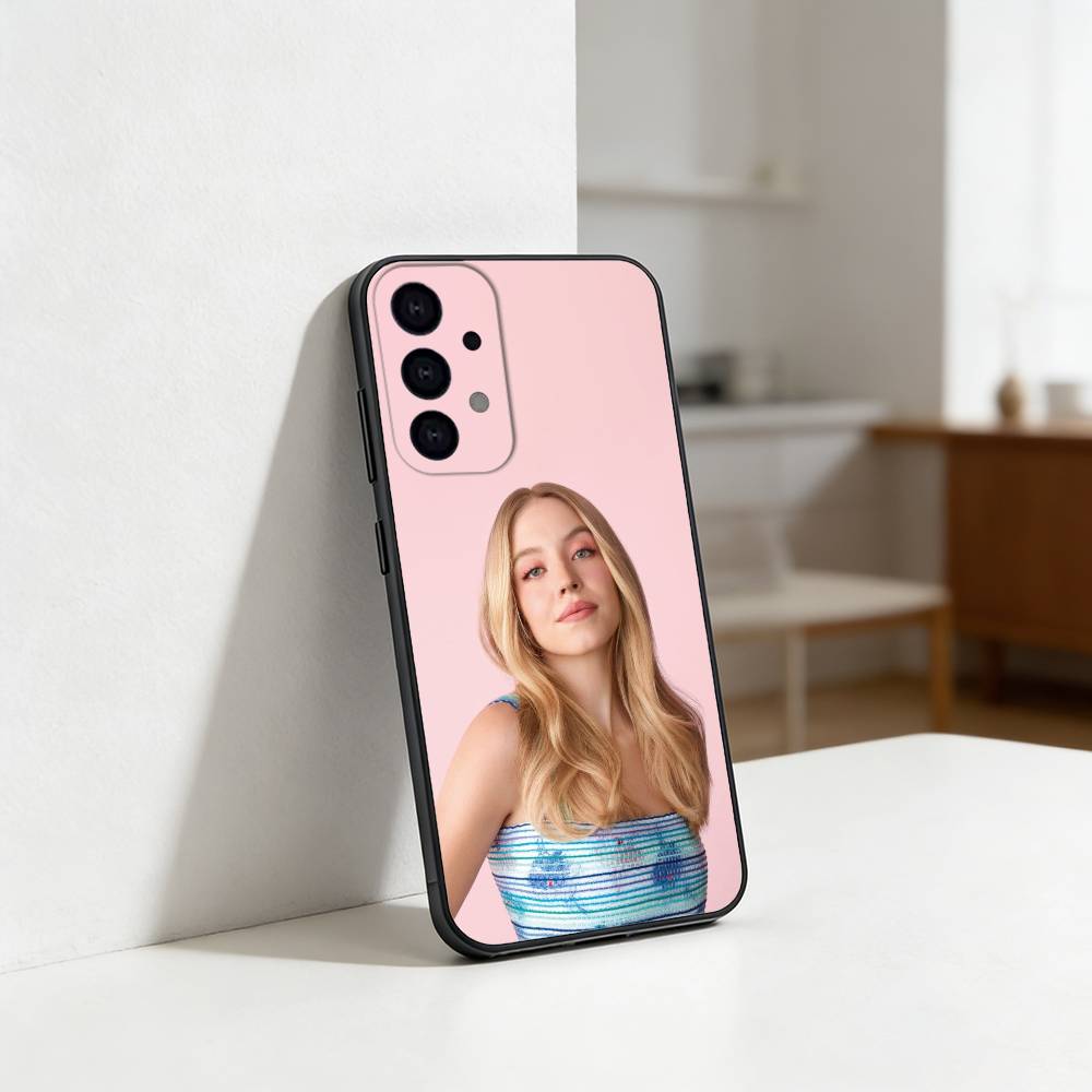 Actor S-Sydney Sweeney phone Case For Samsung S25,24,21,22,23,30,Ultra,20,Plus,Fe,Lite,Note Soft Black Cover