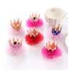 Baby Girl Mesh Crown Lace Pearl Hairpin Princess Sweet Cute Shiny Hair Clips Fashion Headwear Colorful Crown Kids Accessories