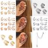 5/7/12 Pieces/set of Earring Set Temperament Knuckle Opening Jewelry Christmas Gift Women's Daily Jewelry Girls Elegant Earring Personality Set