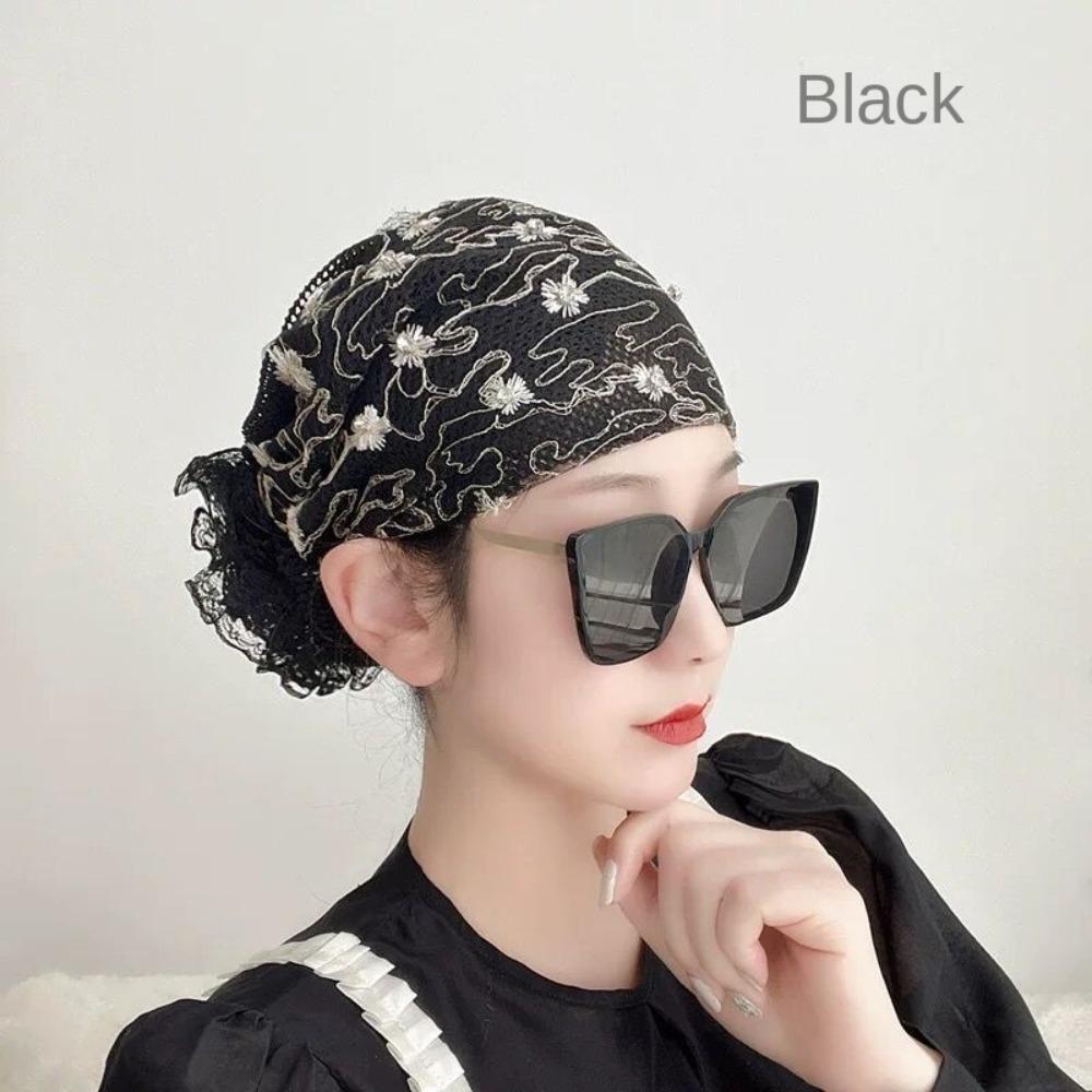 Кружевная повязка на голову с вышивкой, шапка для белых волос, горячая распродажа, химиотерапия, женская шапка