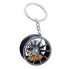 jopiuieo Брелок для ключей в виде ступицы колеса | Брелок для ключей в виде обода шины автомобиля - Брелок в виде ступицы колеса автомобиля, желтый