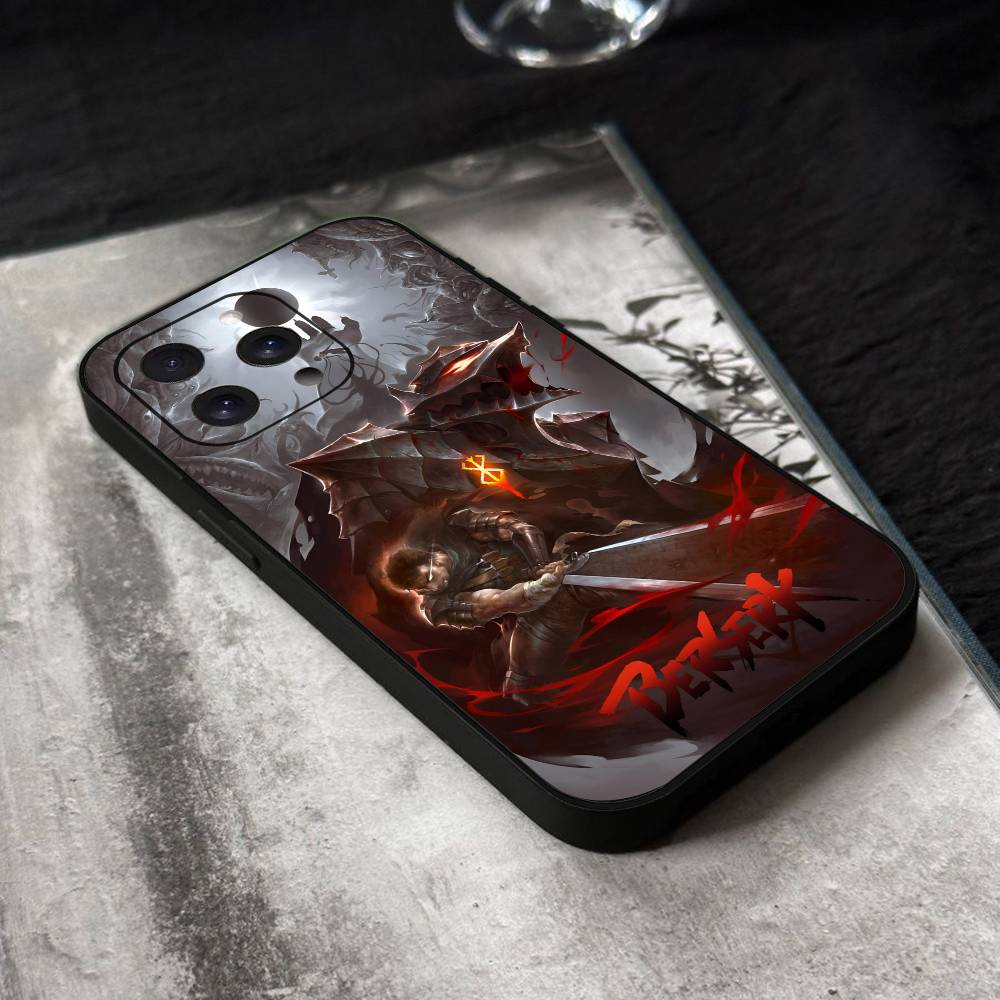 Чехол для телефона с аниме B-Berserk G-Guts, черный силикон, мягкий корпус для IPhone 17 16 15 14 13 12 11 Air Pro Max Plus, горячая распродажа