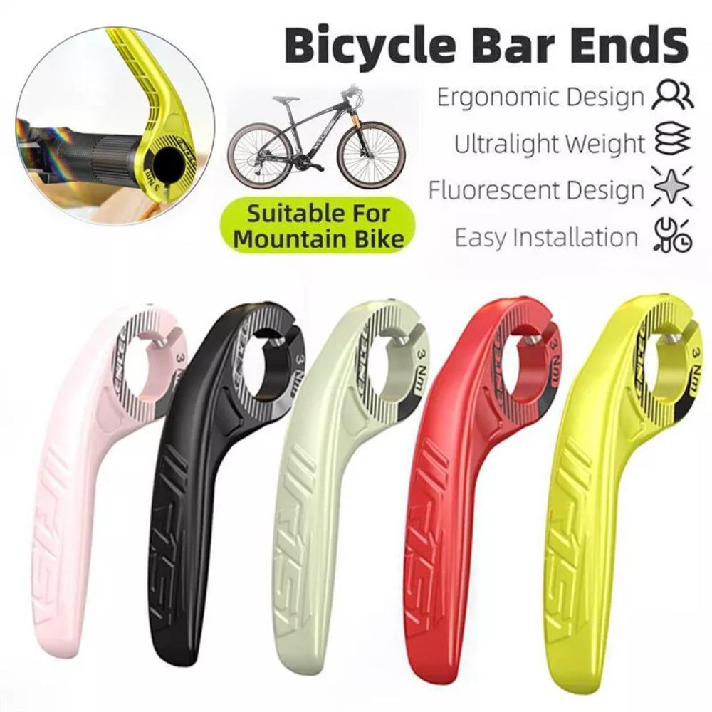 1Pair Anti Slip Bicycle Handlebar Vice Handle Auxiliary Mountain Cow Horn Handle