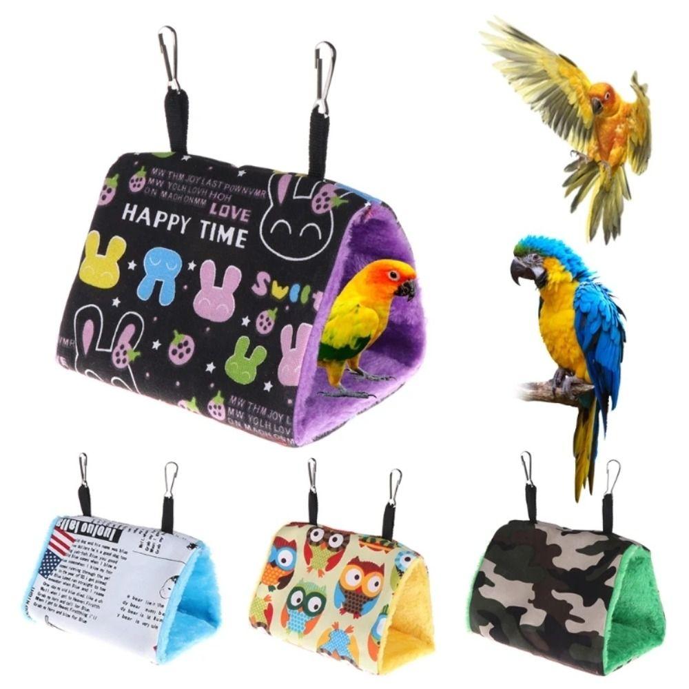 Small Pet Parrot Nest Warm Bird House Bird Cage Decoration Pet Hammock Hanging Cave  Winter