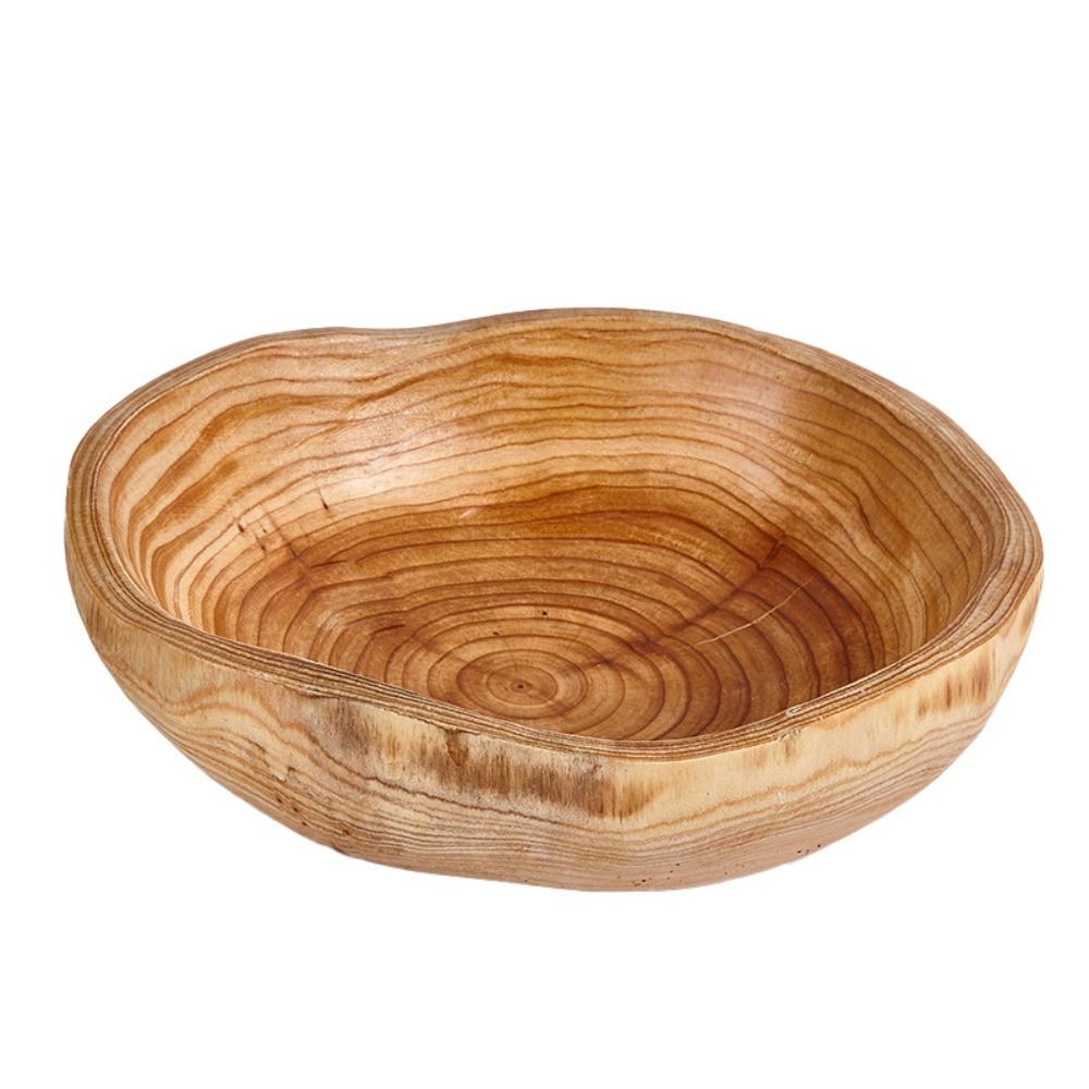 Irregular Shape Fruit Tray Polished Serving Bowl Practical Wooden Salad Bowl Vegetable