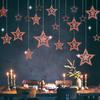 7 шт./лот, бумажный кулон с мерцающей звездой, гирлянда, рождественские украшения для дома, Новый год, декор Natal Noel Navidad 2020