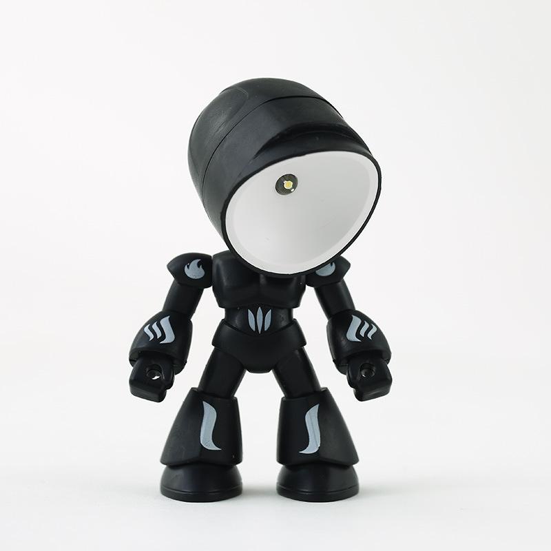 Творческий мультфильм DIY небольшой ночник мини-украшение для рабочего стола магнитная настольная лампа робот-герой военная полиция подарок для парня