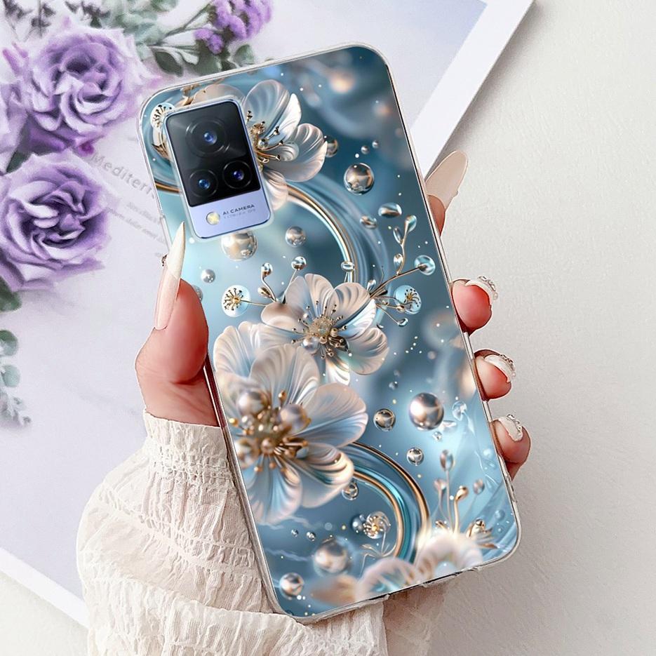 Чехол для Vivo V21e V2061 Милый Кот Лев Расписной Чехол Мягкий Силиконовый Чехол для Телефона Для Vivo V21 V2066 V2108 V 21 VivoV21 E 4G Fundas