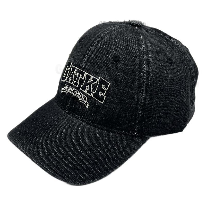 Spring and summer new classic embroidery letter washed denim baseball cap children wide brim show face small fashion cap